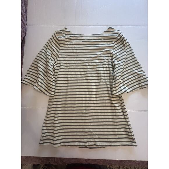 Free People Charlie Mini Dress Striped Seaweed Khaki Oversized Size Small NWT - Picture 11 of 15